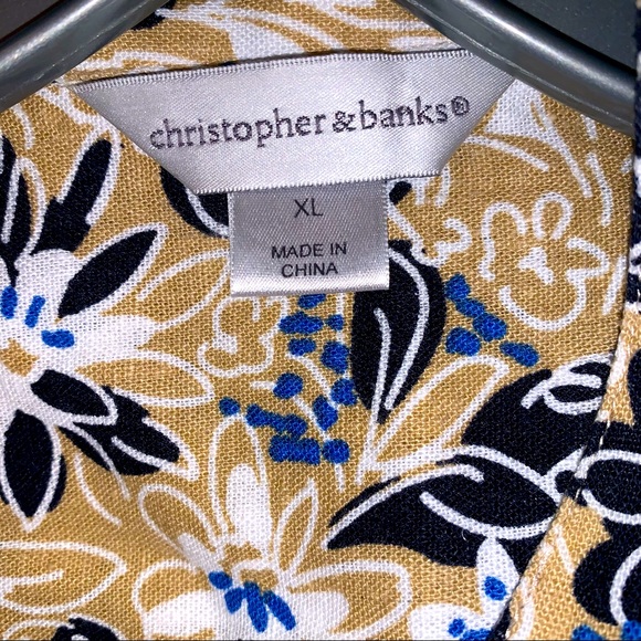 Christopher Banks Large Vintage Paisley Print Button Down Shirt. - Picture 2 of 6